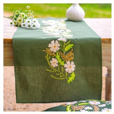 Vervaco Borduurpakket Voorbedrukt Tafelloper Borduurwerk Kit WITTE BLOEMEN Borduurwerk Set 35 x 95 cm Tafellinnen Decor Handwerken Pakket Knutselen voor Volwassenen Hobby Materiaal Creatief Cadeau Vervaco Borduurpakket Voorbedrukt Tafelloper Borduurwerk Kit WITTE BLOEMEN Borduurwerk Set 35 x 95 cm Tafellinnen Decor Handwerken Pakket Knutselen voor Volwassenen Hobby Materiaal Creatief Cadeau
