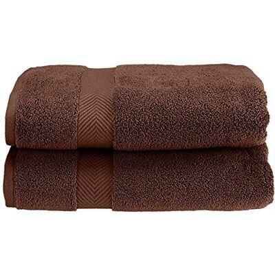 Superior Zero Twist 100% katoenen badhanddoeken, superzacht, pluizig en absorberend, premium kwaliteit, extra grote badhanddoek, set van 2, espresso Superior Zero Twist 100% katoenen badhanddoeken, superzacht, pluizig en absorberend, premium kwaliteit, extra grote badhanddoek, set van 2, espresso