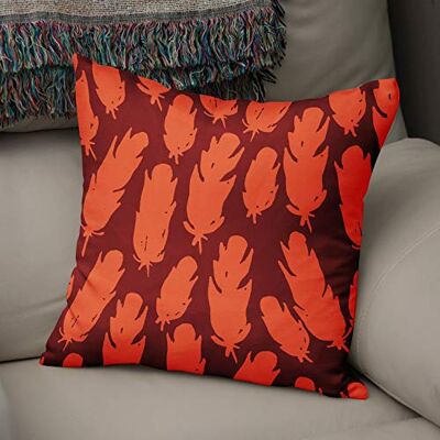 Bonamaison Decoratieve kussenhoes Oranje & Bordeux, gooien kussenhoezen, home decoratieve kussenslopen voor woonkamer, bank, slaapkamer, maat: 43x43 cm ontworpen en vervaardigd in Turkije Bonamaison Decoratieve kussenhoes Oranje & Bordeux, gooien kussenhoezen, home decoratieve kussenslopen voor woonkamer, bank, slaapkamer, maat: 43x43 cm ontworpen en vervaardigd in Turkije