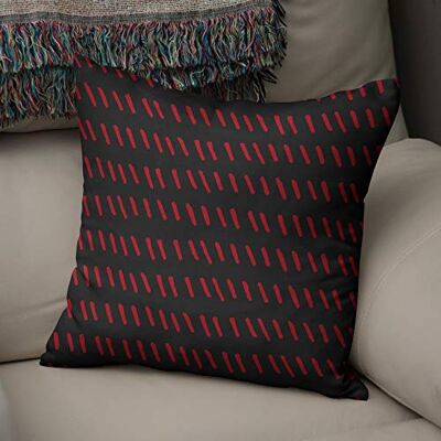Bonamaison Decoratieve Kussensloop, Rood Zwart Kussenhoezen Bank, Zitkussen, Decoratieve Kussenhoesjes, Kussensloop; Sofa, Slaapkamer, Kantoor, Auto 43x43 Cm Ontworpen en Vervaardigd in Turkije Bonamaison Decoratieve Kussensloop, Rood Zwart Kussenhoezen Bank, Zitkussen, Decoratieve Kussenhoesjes, Kussensloop; Sofa, Slaapkamer, Kantoor, Auto 43x43 Cm Ontworpen en Vervaardigd in Turkije