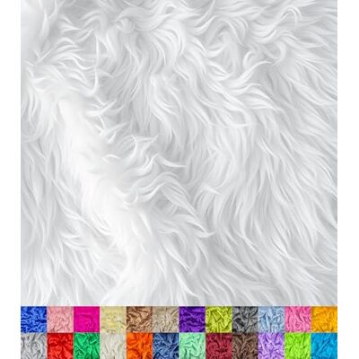 Barcelonetta Kunstbont, per stuk, voorgesneden, vierkanten imitatiebont, bontstof voor kunst en ambachten, kostuum, decoratie, bekleding, kussen (wit, 25,4 x 25 cm) Barcelonetta Kunstbont, per stuk, voorgesneden, vierkanten imitatiebont, bontstof voor kunst en ambachten, kostuum, decoratie, bekleding, kussen (wit, 25,4 x 25 cm)