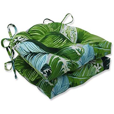 Pillow Perfect Outdoor Indoor Colsen Noir Omkeerbare Stoelkussen (Set van 2), 20 X 20 X 3, Groen Pillow Perfect Outdoor Indoor Colsen Noir Omkeerbare Stoelkussen (Set van 2), 20 X 20 X 3, Groen