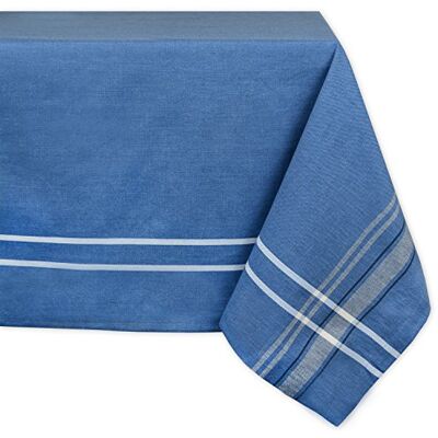 DII Franse Stripe Tafelblad Collectie Boerderij Stijl Eettafel Linnen Tafelkleed, 60x84, Blauw Chambray DII Franse Stripe Tafelblad Collectie Boerderij Stijl Eettafel Linnen Tafelkleed, 60x84, Blauw Chambray