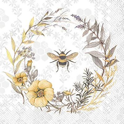 Boston International IHR 3-laags papieren servetten, 20-Count Lunch Size, Bee Wildflower Krans Boston International IHR 3-laags papieren servetten, 20-Count Lunch Size, Bee Wildflower Krans
