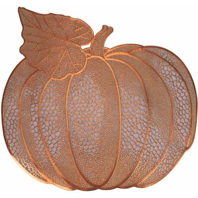 Tivoli Pompoen placemat, 6 stuks, 42 x 40 cm, oranje-brons, pompoen Tivoli Pompoen placemat, 6 stuks, 42 x 40 cm, oranje-brons, pompoen