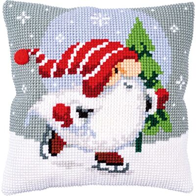 Vervaco Borduurpakket Kussen Kruissteek KERSTKABOUTER OP HET IJS Voorbedrukt Handwerkpakket voor Sierkussen 40 x 40 cm Zelf Maken Knutselen voor Volwassenen Woondecoratie DIY Kit Vervaco Borduurpakket Kussen Kruissteek KERSTKABOUTER OP HET IJS Voorbedrukt Handwerkpakket voor Sierkussen 40 x 40 cm Zelf Maken Knutselen voor Volwassenen Woondecoratie DIY Kit