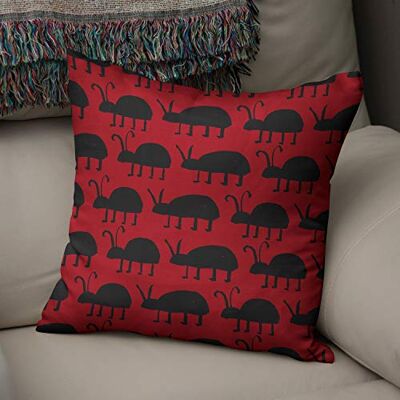 Bonamaison Decoratieve Kussensloop, Rood Zwart Kussenhoezen Bank, Zitkussen, Decoratieve Kussenhoesjes, Kussensloop; Sofa, Slaapkamer, Kantoor, Auto 43x43 Cm Ontworpen en Vervaardigd in Turkije Bonamaison Decoratieve Kussensloop, Rood Zwart Kussenhoezen Bank, Zitkussen, Decoratieve Kussenhoesjes, Kussensloop; Sofa, Slaapkamer, Kantoor, Auto 43x43 Cm Ontworpen en Vervaardigd in Turkije
