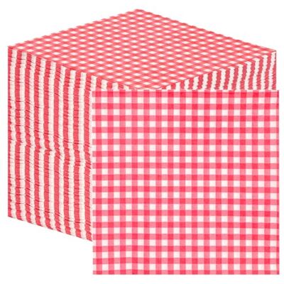 Talking Tables 100 x papieren servetten rood geruit zacht voor verjaardagen, bruiloften, Kerstmis, catering, servies, wegwerpservetten, recyclebaar, gemaakt in de EU, 2-laags, 33 cm, 100 stuks Talking Tables 100 x papieren servetten rood geruit zacht voor verjaardagen, bruiloften, Kerstmis, catering, servies, wegwerpservetten, recyclebaar, gemaakt in de EU, 2-laags, 33 cm, 100 stuks