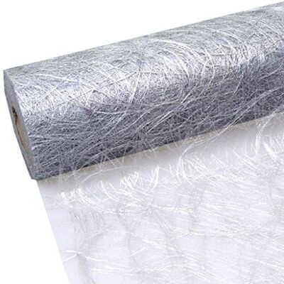 Deko AS GmbH Sizoweb tafelband 25 meter rol + 100 decoratieve harten gratis (20cm breedte, in zilver) Deko AS GmbH Sizoweb tafelband 25 meter rol + 100 decoratieve harten gratis (20cm breedte, in zilver)