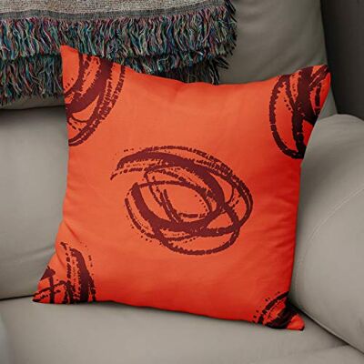 Bonamaison Decoratieve kussenhoes Oranje & Bordeux, gooien kussenhoezen, home decoratieve kussenslopen voor woonkamer, bank, slaapkamer, maat: 43x43 cm ontworpen en vervaardigd in Turkije Bonamaison Decoratieve kussenhoes Oranje & Bordeux, gooien kussenhoezen, home decoratieve kussenslopen voor woonkamer, bank, slaapkamer, maat: 43x43 cm ontworpen en vervaardigd in Turkije