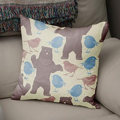 Bonamaison Decoratieve kussenhoes willekeurig patroon, gooien kussenhoezen, home decoratieve kussenslopen voor woonkamer, bank, slaapkamer, grootte: 43x43 cm ontworpen en vervaardigd in Turkije Bonamaison Decoratieve kussenhoes willekeurig patroon, gooien kussenhoezen, home decoratieve kussenslopen voor woonkamer, bank, slaapkamer, grootte: 43x43 cm ontworpen en vervaardigd in Turkije