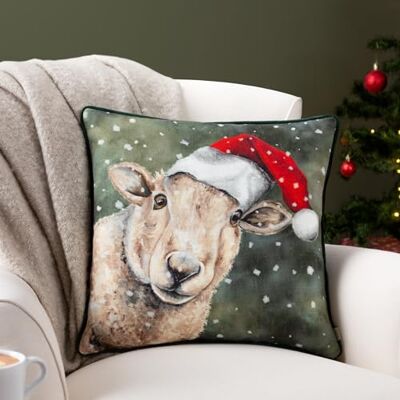 furn. Evans Lichfield Kerst schapen Piped Feather Rich gevuld kussen furn. Evans Lichfield Kerst schapen Piped Feather Rich gevuld kussen