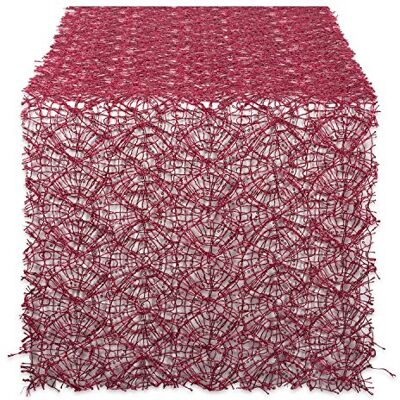 DII , Decoratieve Tafelloper, Metallic Pailletten 16x120 Rood DII , Decoratieve Tafelloper, Metallic Pailletten 16x120 Rood