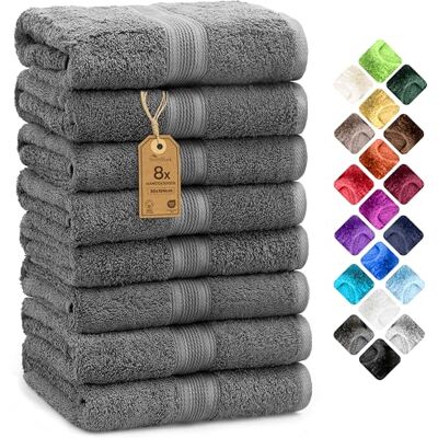 NatureMark HT0842 Katoenen Handdoeken - 8 stuks, 50x100 cm - Zacht & Absorberend NatureMark HT0842 Katoenen Handdoeken - 8 stuks, 50x100 cm - Zacht & Absorberend