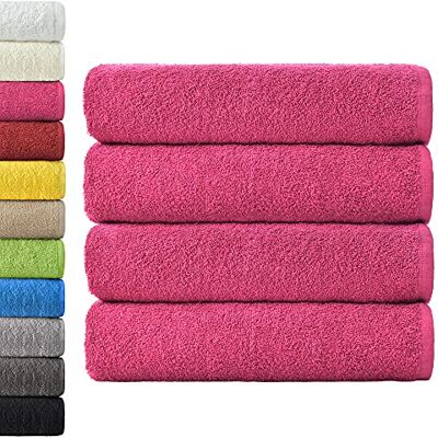 NatureMark Set van 4 douchehanddoeken – zachte en absorberende douchehanddoeken van 100% katoen, geschikt voor dagelijks gebruik – Roze, 70x140 cm NatureMark Set van 4 douchehanddoeken – zachte en absorberende douchehanddoeken van 100% katoen, geschikt voor dagelijks gebruik – Roze, 70x140 cm