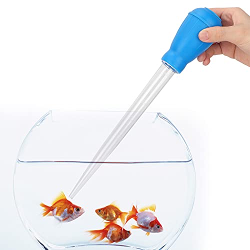 Pssopp Aquarium Pipet Druppelaar Mini Handmatige Waterwisselaar Aquarium Grind Cleaner Afvalverwijderaar Wisselaar Aquarium Druppelaar Pipet Feeder Wateroverdracht (Blauw)