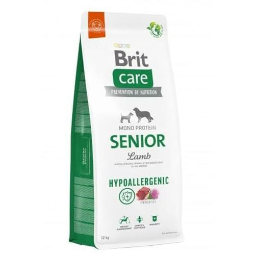 Brit Care Senior Dog Single Protein Hypoallergeen Lam Vlees Droogvoer voor Senioren 12 kg