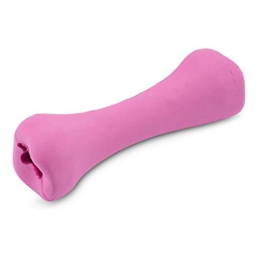 Beco Bone Natuurlijke Rubber Holle Kauwspeelgoed voor Honden M Roze