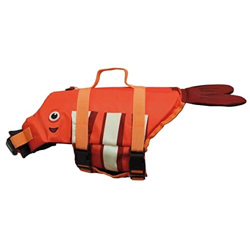 Croci Clownfish V-vest voor honden, reddingsvest voor huisdieren, reddingsvest met handvat voor honden Clown Vis 25 cm