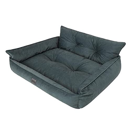 Doggy Hondenbed, huisdierenbed, hondenbed, gewatteerd, hondenkussen, bed, sofa, hondenmatras, dierenbed, hondensofa, matras, flesgroen fancy, L 64 x 49 cm