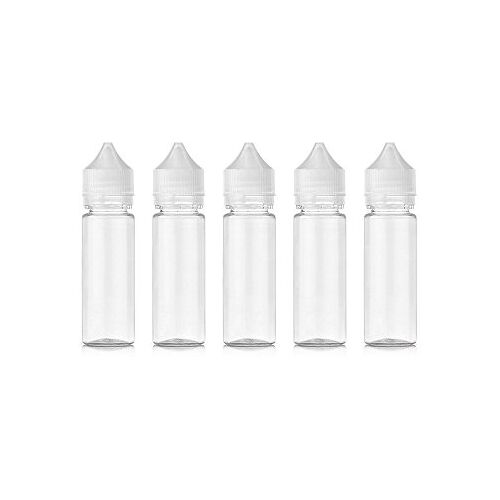 DIY-24H Gorilla witte vloeistoffles PET Liquid Base fles fles lege fles fles e-sigaretten, 15/30/50/60/100/120ml, hoeveelheid: 5 stuks of 10 stuks wit (50ml, 5x)