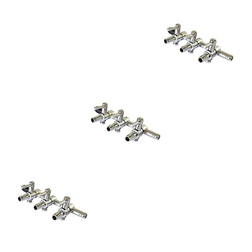 Toddmomy 3 Stuks regelkleppen voor de luchtstroom omstelling splitser Aquarium luchtpomp accessoires Aquarium gebruik Accessoires voor aquariumluchtpompen Roestvrij staal dispenser