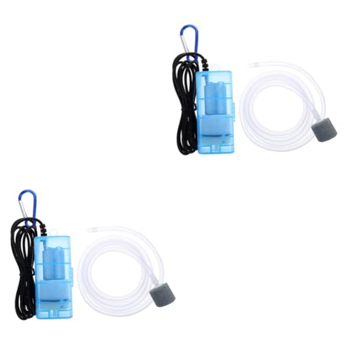 Toddmomy Aquarium Beluchter 2 Stuks Aquarium Beluchter Pomp Mini Draagbare Luchtpomp Aquarium Pomp Usb-luchtpomp Aquarium Luchtpomp Luchtpomp Buikspieren Buitenshuis Slang