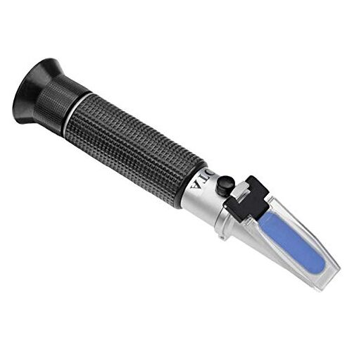 HHTEC zoutwater refractometer zeewater saliniteit: 0-10% dichtheid: 1.000-1.070 salinometer aquariumwater 0-100 ppt aquarium met handleiding in het Duits