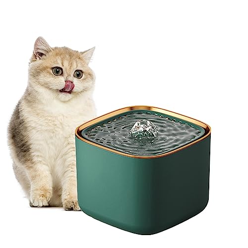 Fiauli Kat waterfontein, 3L automatische kattenfontein met filterfilm, USB-aangedreven super stille huisdier waterfontein kattenkom, hond kat waterfonteindispenser om groen te drinken