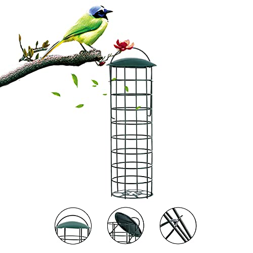 HENGBIRD Hangende vogelvoederstation, mezenbollehouder om op te hangen, voederdispenser voor roosterdesign, wilde vogels voederstations, voederstation voor vogels, voederstation om op te hangen voor tuin