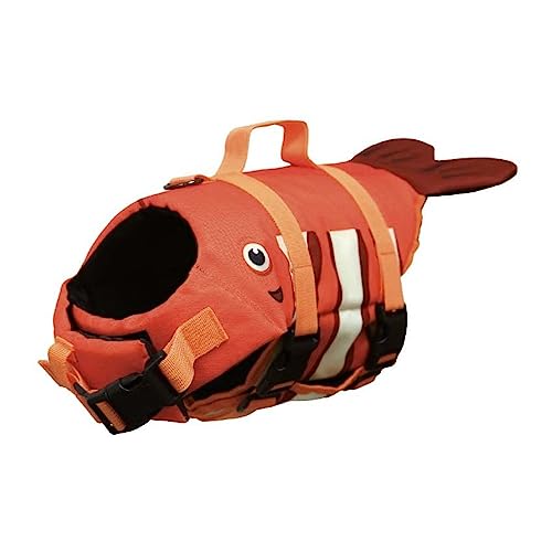 Croci Clownfish Zwemvest voor honden, zwemvest voor huisdieren, zwemvest met handvat voor honden, clownvis, 40 cm