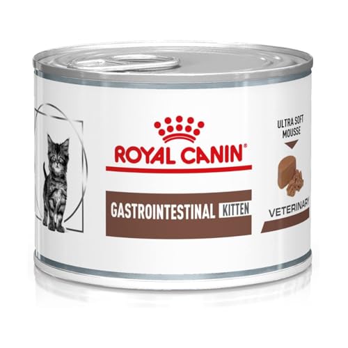 Royal Canin Veterinary Gastro-intestinale kitten, 12 x 195 g, natvoer voor kittens, ultrazacht schuim, ter bevordering van de spijsvertering en de groei van kittens