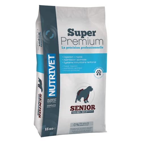 Nutrivet Super Premium Senior Hond Tarwevrije kroketten Hond Rijk aan dierlijke eiwitten 15 kg