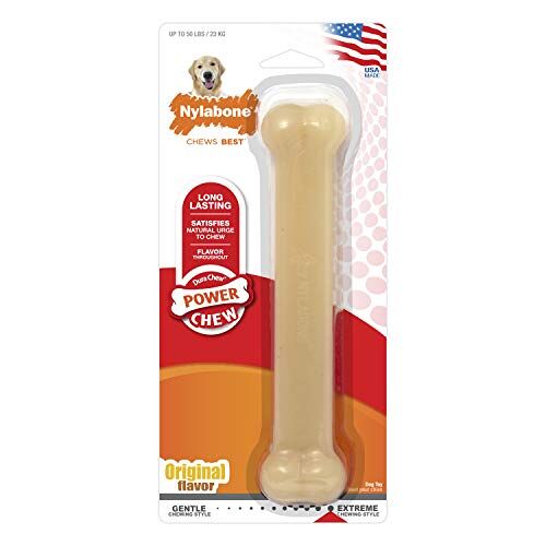 Nylabone Kauwbot van  – extra klein, kip, bot, Large, wit