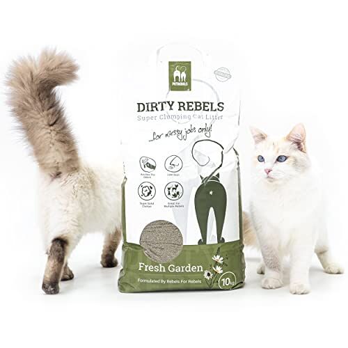 Petrebels Dirty Rebels Kattenbakvulling 10 Liter Fresh Garden Klontvormend 100% Natuurproduct Premium Kwaliteit van