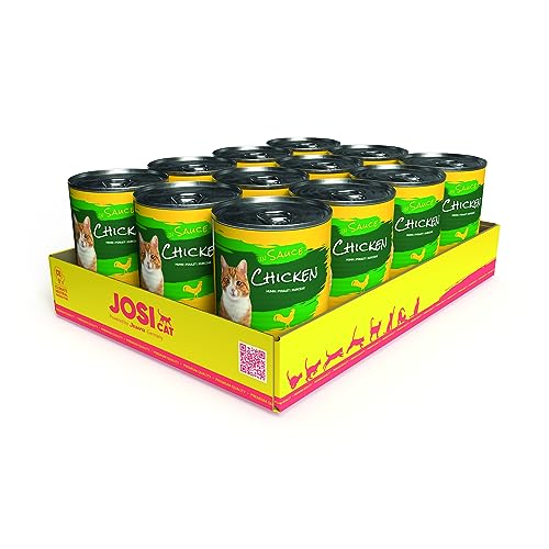 JosiCat Josera Kip in saus (12 x 415 g)   fijn kattenvoer natvoer in saus   kattenvoer met kip   voor volwassen katten   aangedreven door JOSERA