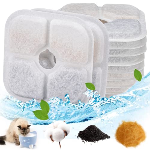 Dhohoo Filter voor waterfontein, kattenfilter, fontein, kat, 12 filters, waterfontein voor katten, compatibel met Catit Pixi 43717, voor waterfontein en katten voor huisdieren, 2,5 l