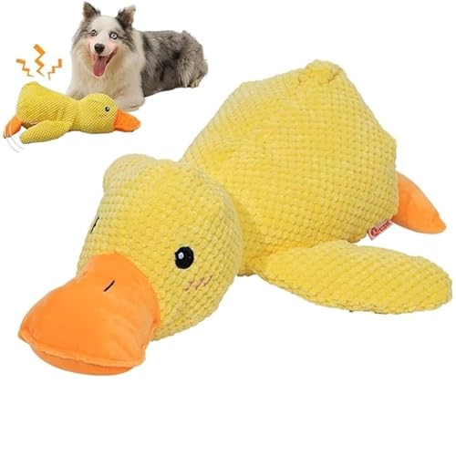 saVgu Het zachte hondeneendspeelgoed, gevulde hondenknuffel-Quack Duck hondenspeelgoed, Zentric hondenspeelgoed, schattig geen vulling eend met zachte pieper, duurzaam piepend hondenspeelgoed for kleine hon