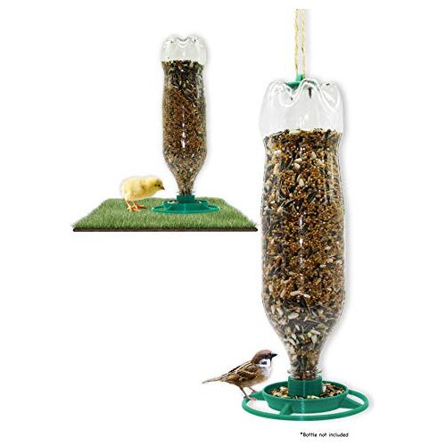 R&R SHOP Economische feeder voor vogels, gevogelte en wilde vogels, maximale capaciteit 1,25 kg, 100% maïsplastiek