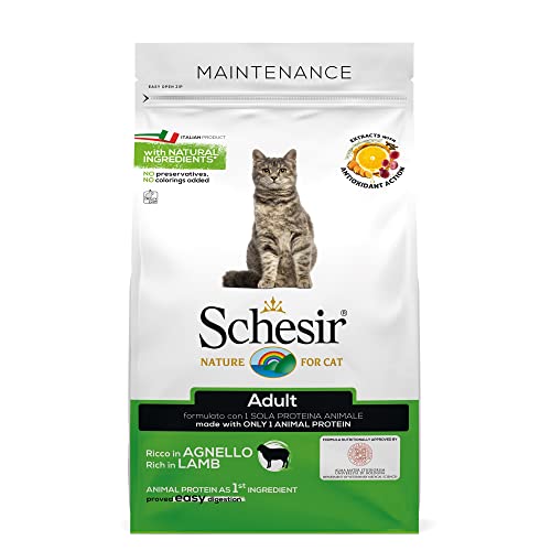 Schesir Kattenvoer voor volwassenen, droog kattenvoer, zak, 1,5 kg