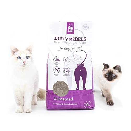 Petrebels Dirty Rebels Kattenbakvulling 10 Liter Geurloos Klontvormend 100% Natuurproduct Premium Kwaliteit van