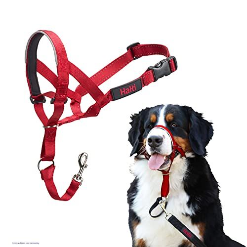 Company of Animals Halti HH044 Hoofdhalster voor honden, anti-trekhulp, hoofdcollar, bij sterk aan de lijn trekken, voor kleine, middelgrote en grote honden, Red, 4