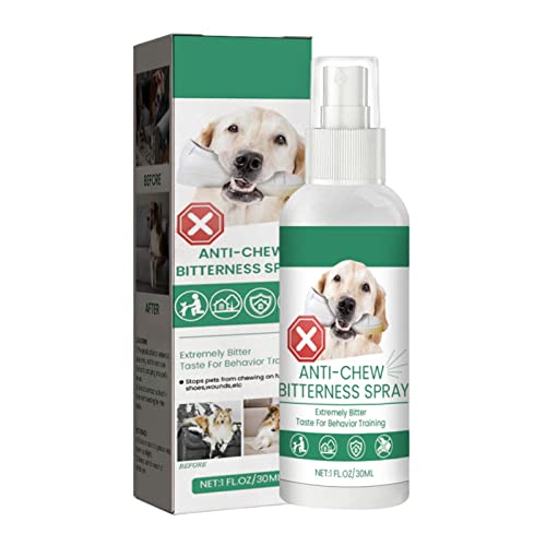 Raxove Geen Kauwspray voor Honden Natural No Chew Spray om kauwen te stoppen 1.1 Fl Oz No Chew Spray voor honden, Dog Bitter Spray, Anti-Chew Spray voor Stop Kauwen Likken Bijten