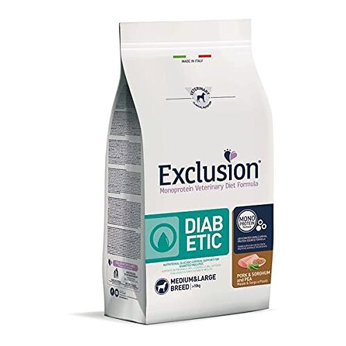 Exclusion Diet EXCLUSION Hond DIET DIABETIC PORK EN ZORGHUM M/L 12 KG