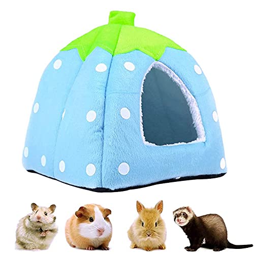 QQEE Konijnenbed, klein huisdiernest, kleine dieren, huisdierenhuis, klein huisdierbed, warm huisdierbed, voor cavia's, hamsters, vleugels, kleine dieren