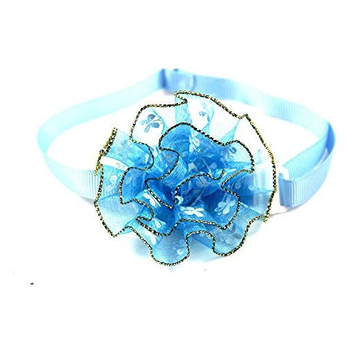 KAEHA SUN-054-02 Bloemen hondenhalsband huisdier charme accessoires voor kat puppy bowtie wc-decoratie, blauw