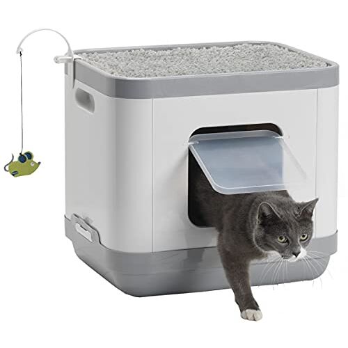 Moderna Clean'N'Tidy Kattenbak en Speelstation, 47.5 x 39.5 x 42.93 cm, Grijs