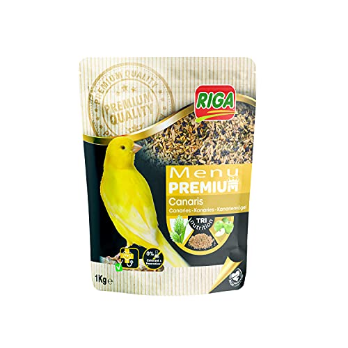 Riga Premium Menu voor Canaries Mix van zaden, granen en plantaardige eiwitten Tri-Nutrition Concept Helpt bij een optimale darmwerking 1 kg