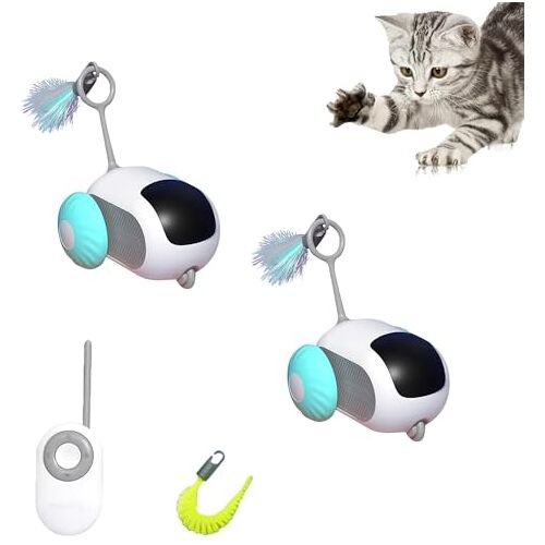 WUIJHIKC Turbo-staart 2.0 kattenspeelgoed, Teazys kattenspeelgoed Turbo Tail 2.0, Turbo Tail Popper Kattenspeelgoed, drie modi interactief Teazys kattenspeelgoed, turbo-staart, muis, kattenspeelgoed,