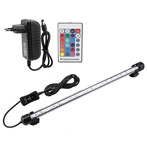 Pssopp Aquariumverlichting LED RGB lampen LED aquariumverlichting onderwaterverlichting aquariumduiklampen met afstandsbediening verlichting decoratie voor aquarium aquarium (MF-21U 38cm)